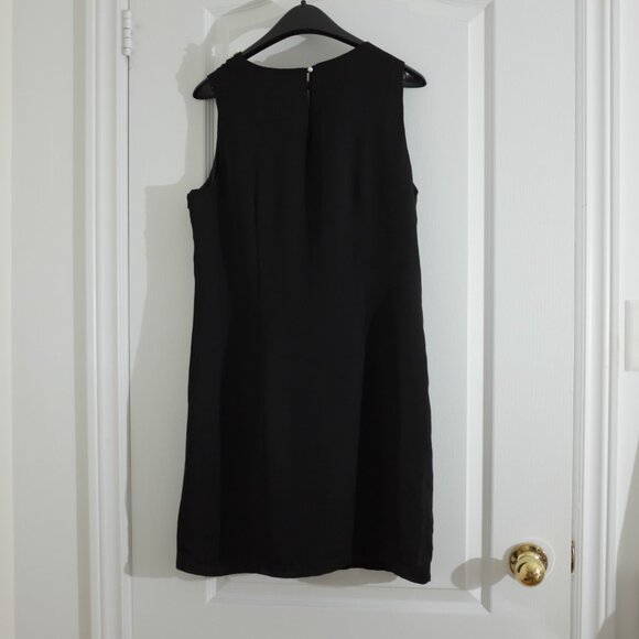 H&M Black Cocktail Dress Pearl Neckline Size 10 Little Black Dress - Picture 2 of 9